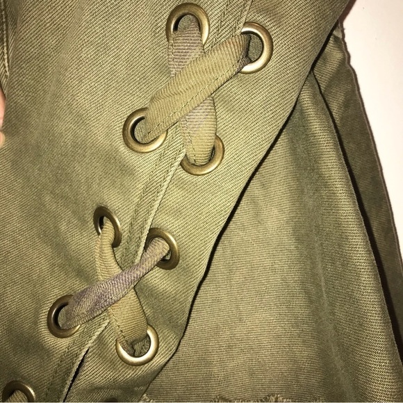 Free People Jacket Willow Spring Peplum Denim Womens Green Size XS - Picture 4 of 12